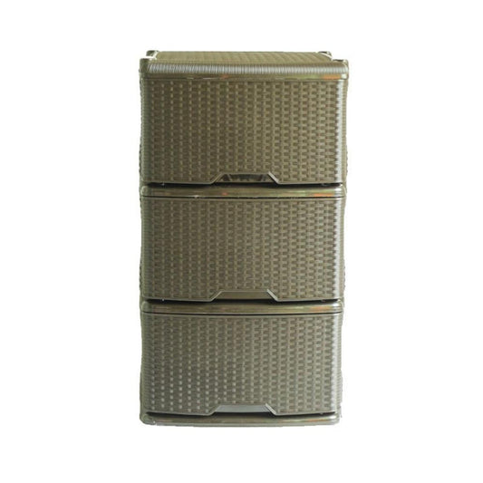 MUEBLE RIMO ORGANIZADOR X3 RATAN WENGUE 13036