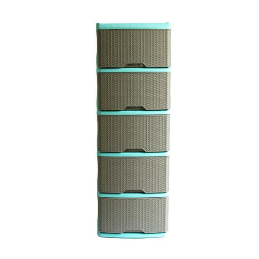 MUEBLE RIMO ORGANIZADOR X5 RATAN AZUL MARINO- GRIS 13044