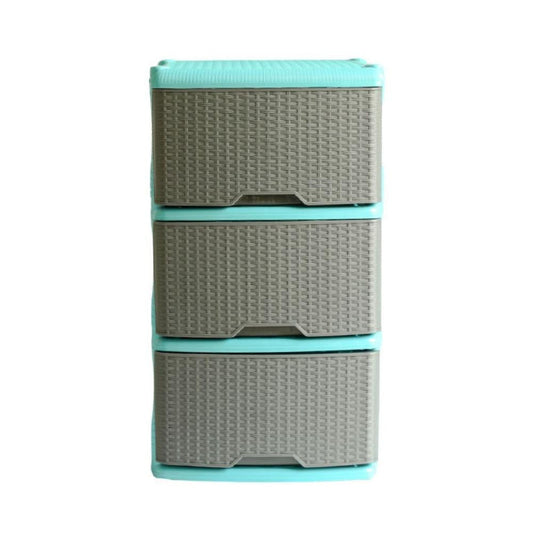 MUEBLE RIMO ORGANIZADOR X3 RATAN AZUL MARINO- GRIS 13035