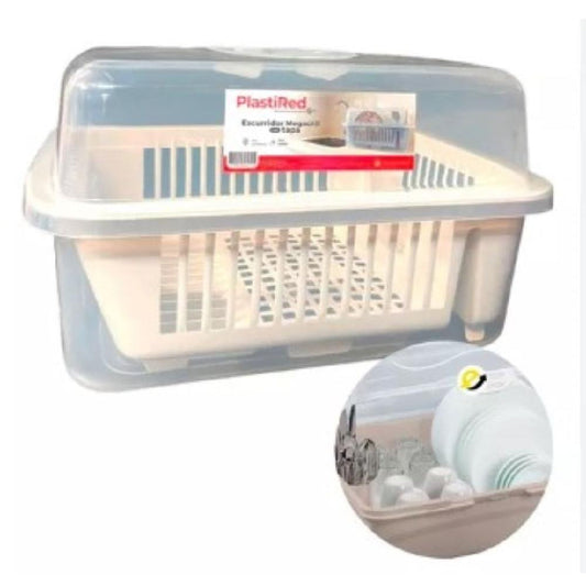 ESCURRIDOR PLASTIRED MEGAUTIL C/TAPA REF 02444