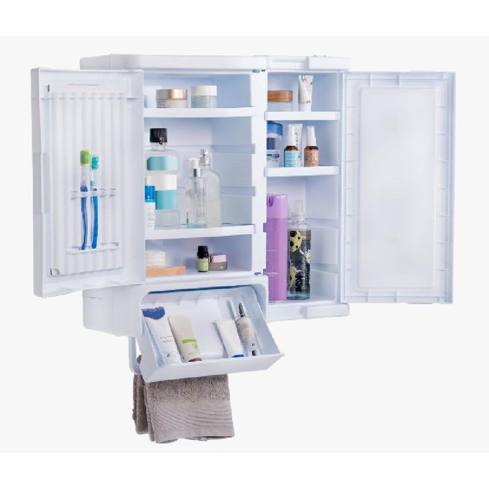 GABINETE COLPLAST BANO  ESPEJO WENGUE/BLANCORF1277-1278