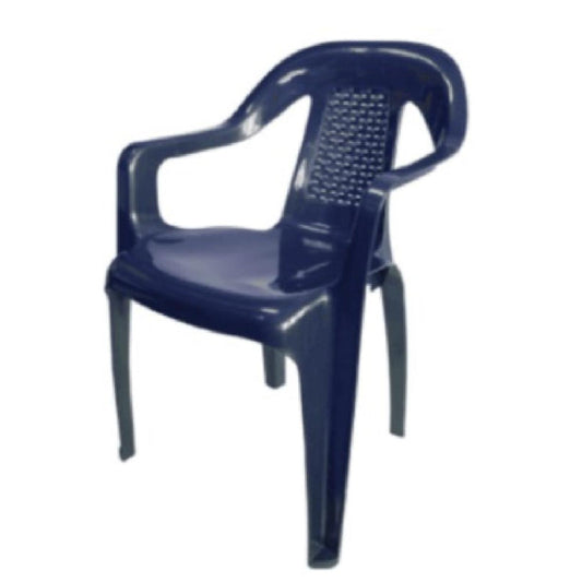 SILLA COLPLAST OCEANIA RATTAN C/BRAZOS AZUL OSC