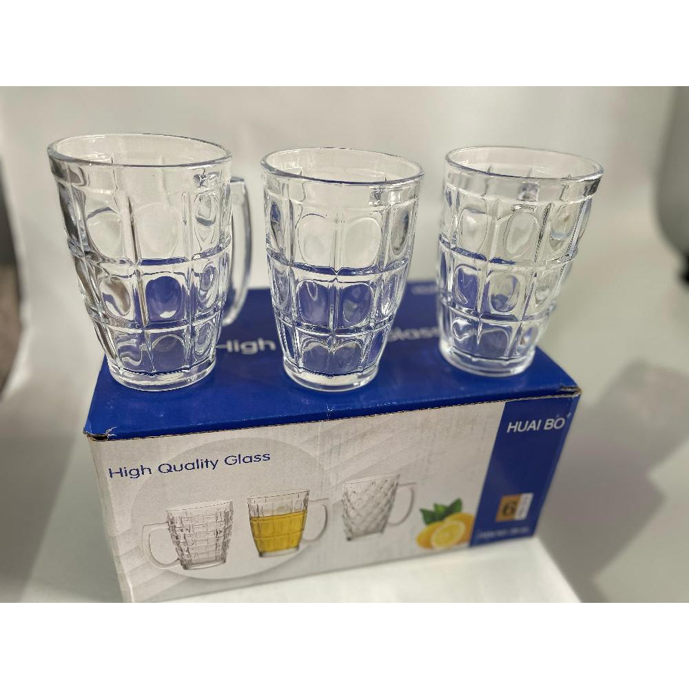 SET PIKAJU X6 JARRO MUG VIDRIO TALLADO REF ZB61 ZB66-ECO-513