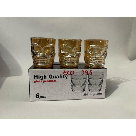 CAN PIKAJU VASO WISKY CALAVERA X 6 METALIZADO REF ECO-395-KLS50