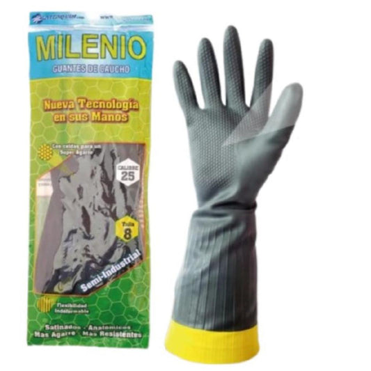 GUANTE MILENIO CALIBRE 25 NEGRO LATEXQUIM