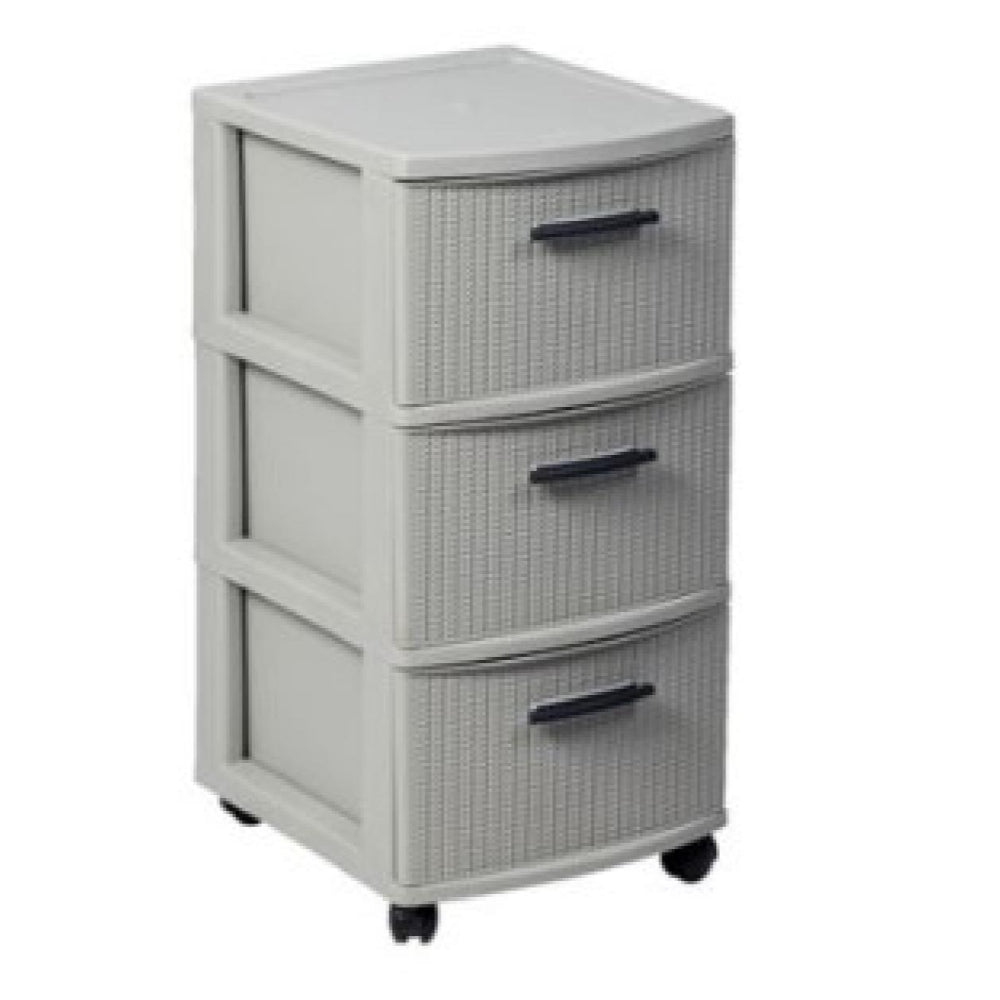 CAJONERO MQ CROCHET X3 NIVELES GRIS