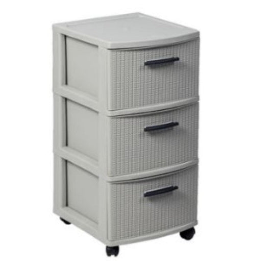 CAJONERO MQ CROCHET X3 NIVELES GRIS