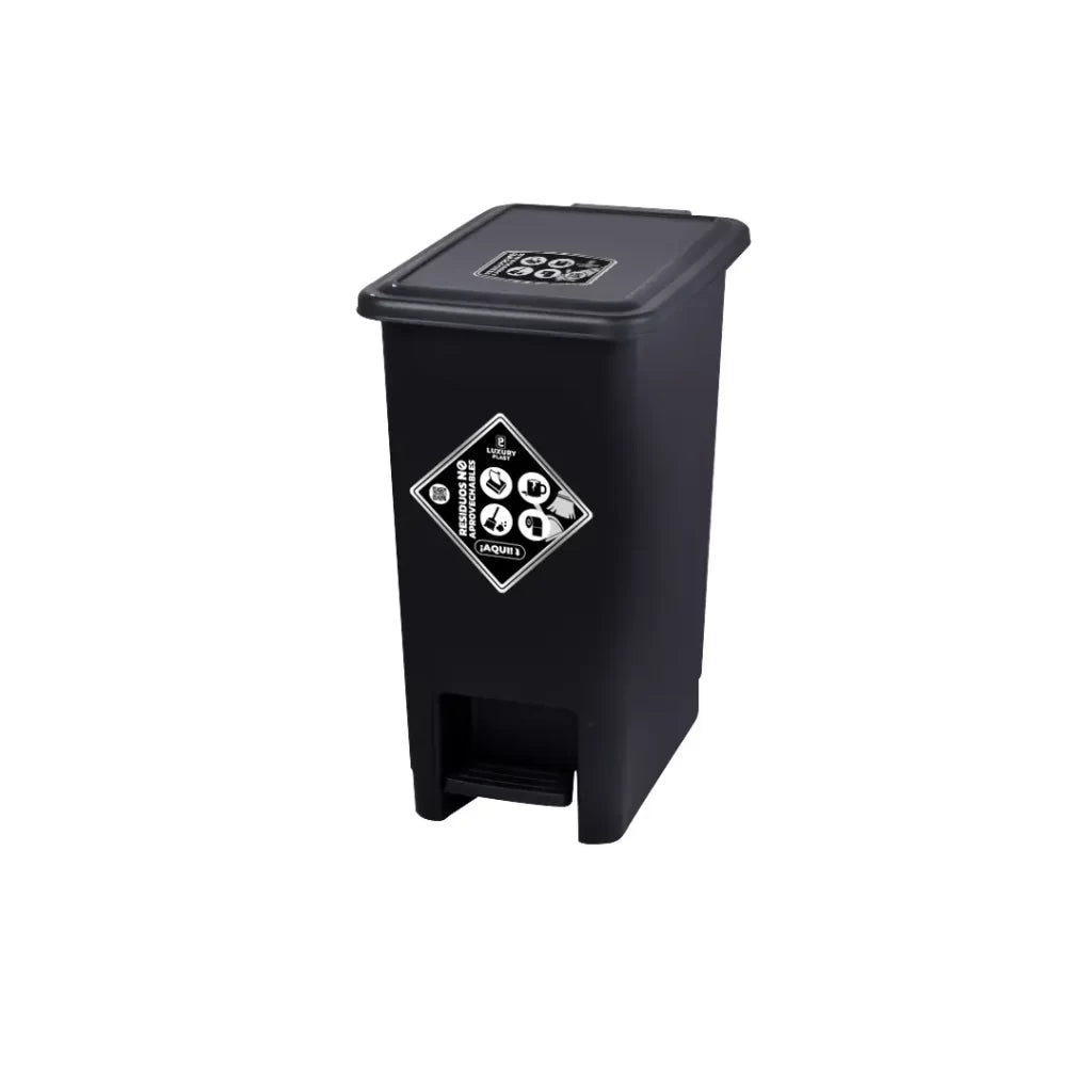 PAPELERA LUXURY PEDAL 12 LT NEGRA