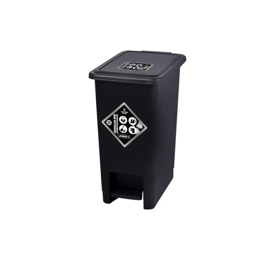PAPELERA LUXURY PEDAL 12 LT NEGRA