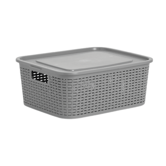 CANASTA PLASTIRED RATTAN 8 LTRS 2496 C/TAPA