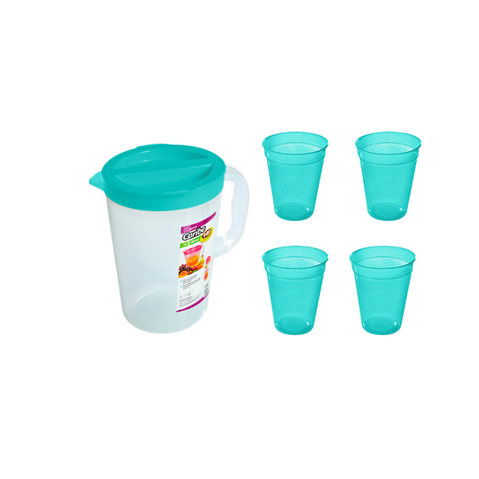 COMBO NP JARRA CARIBE 4.5 LT + 4 VASOS REF 22063