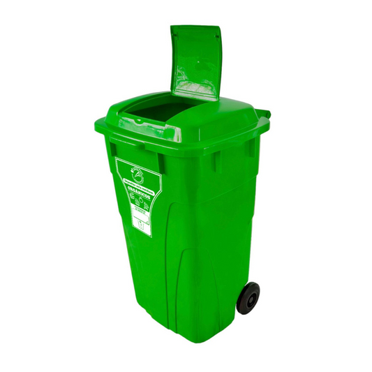 CONTENEDOR LUXURY 120 LT VERDE C/RUEDAS