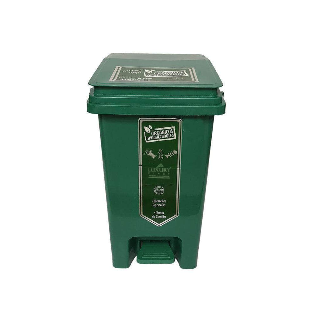 PAPELERA LUXURY PEDAL 35 LT VERDE