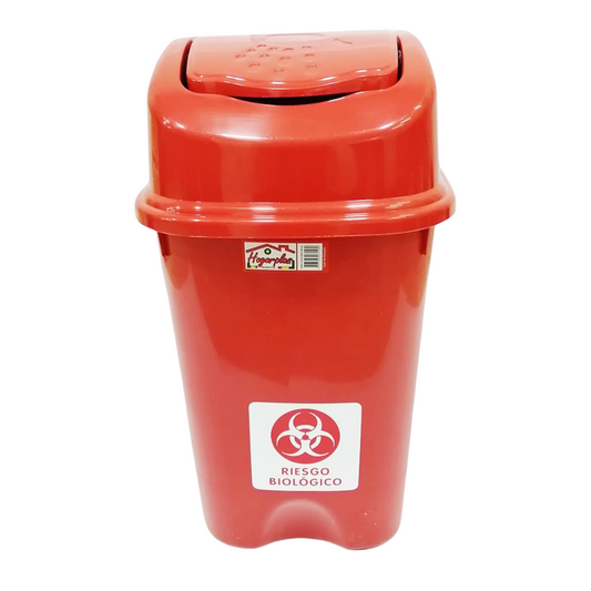 PAPELERA HOGARPLAS VAIVEN 30 LT ROJA PUNTO ECO