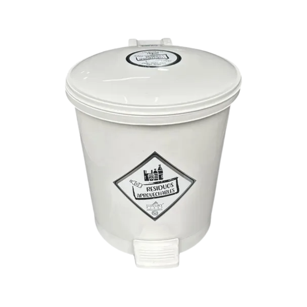 PAPELERA LUXURY PEDAL 3.5 LT BLANCO