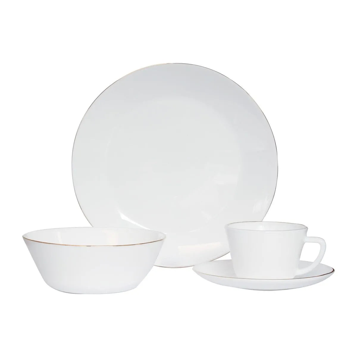 VAJILLA VITROCERAMICA RED 16 PZAS HOME BORDE COLOR 1609