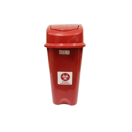 PAPELERA HOGARPLAS VAIVEN 40 LT ROJA PUNTO ECO