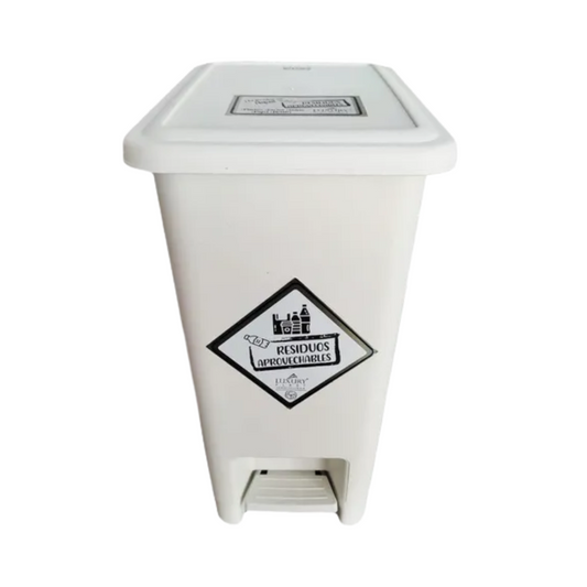 PAPELERA LUXURY PEDAL 12 LT BLANCA