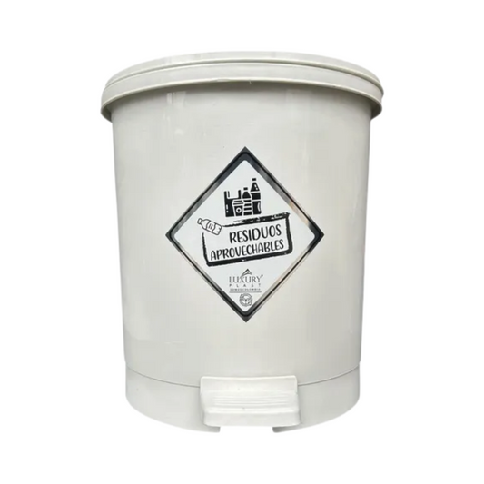 PAPELERA LUXURY PEDAL 13 LT BLANCA