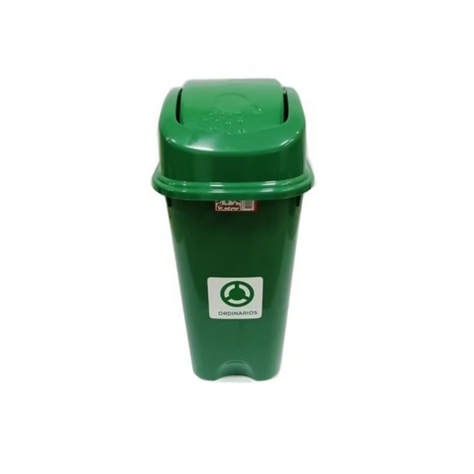 PAPELERA HOGARPLAS VAIVEN 40 LT VERDE PUNTO ECO
