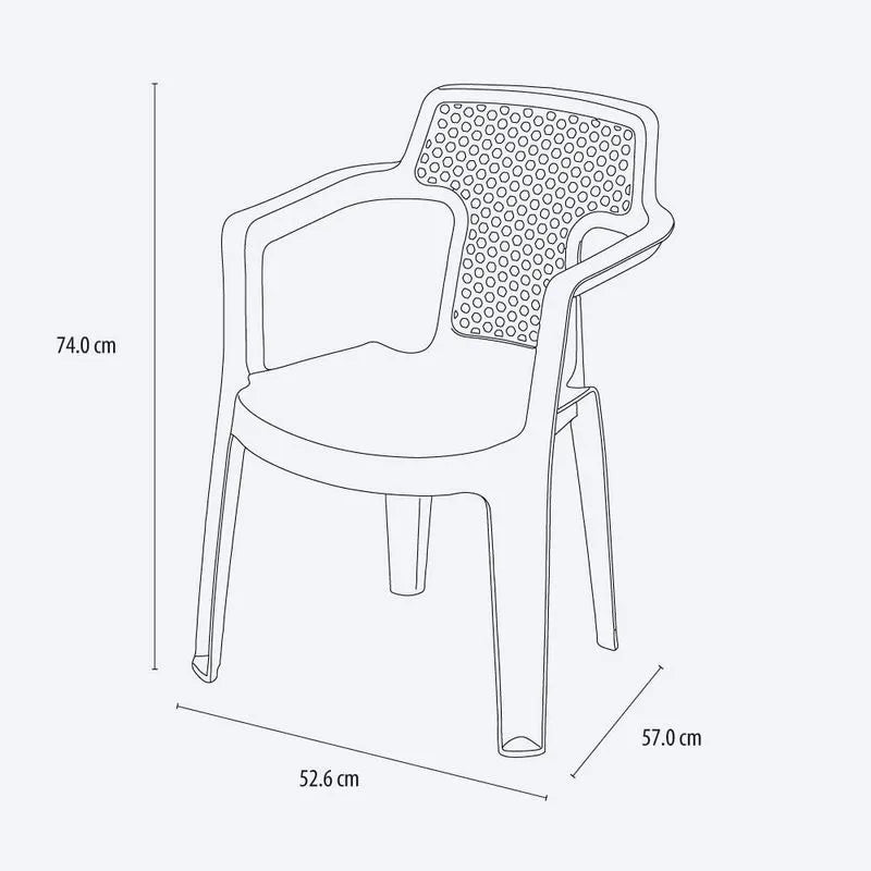 SILLA MIA RIMAX BLANCA RECICLADA REF 14654