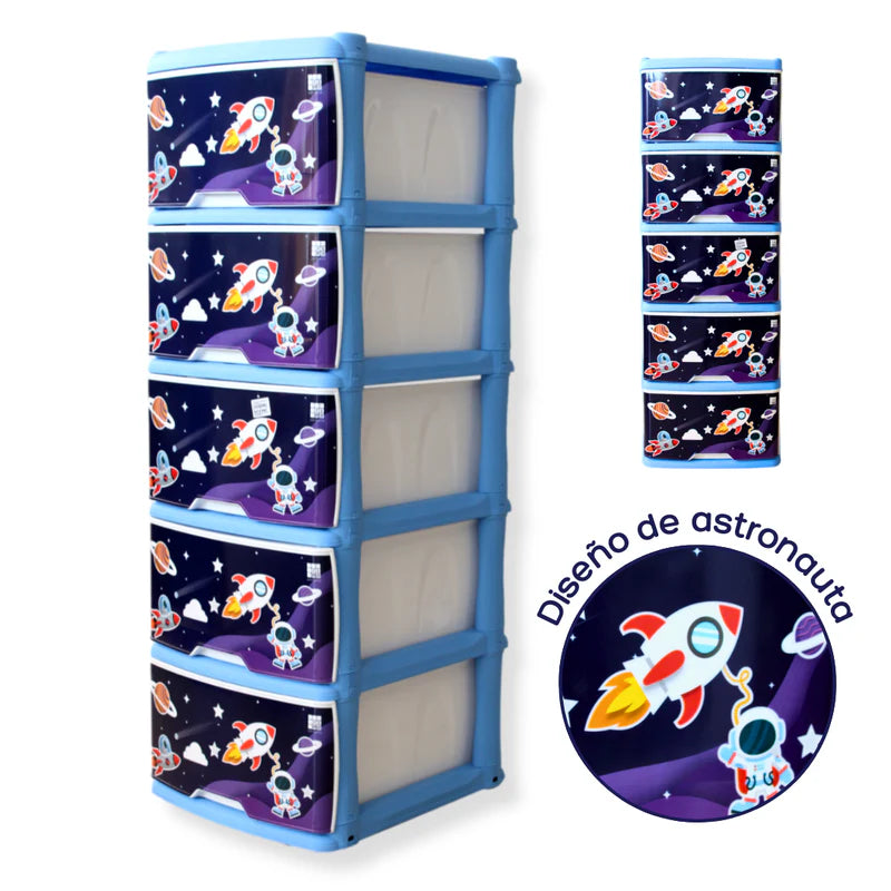 MUEBLE RIMO ORGANIZADOR X5 ASTRONAUTA AZUL HORTENSIA 15848