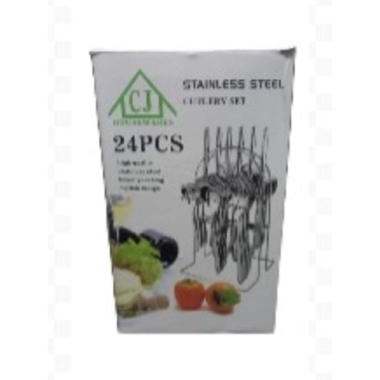 JUEGO CUBIERTOS CJ STAINLESS STEEL 24 PZS