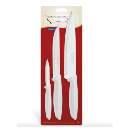 JUEGO CUCHILLOS TRAMONTINA PLENUS 3 PZAS REF 23099/856