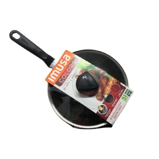 SARTEN IMUSA 20CM COLOR TAPA/VIDRIO