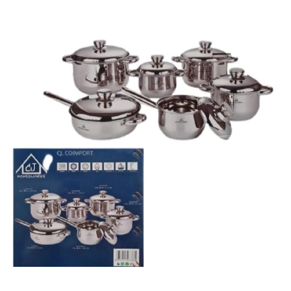 BATERIA CJ 12 PZAS ACERO INOX