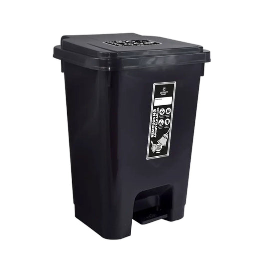 PAPELERA LUXURY PEDAL 35 LT NEGRA