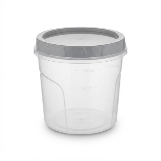 RECIPIENTE MUNDIPLAS REDONDO 1000ML MT4522 EMP 60