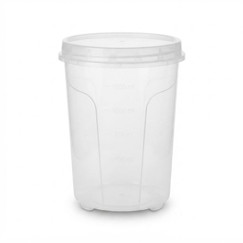 RECIPIENTE MUNDIPLAS REDONDO 1500ML MT4523 EMP 48