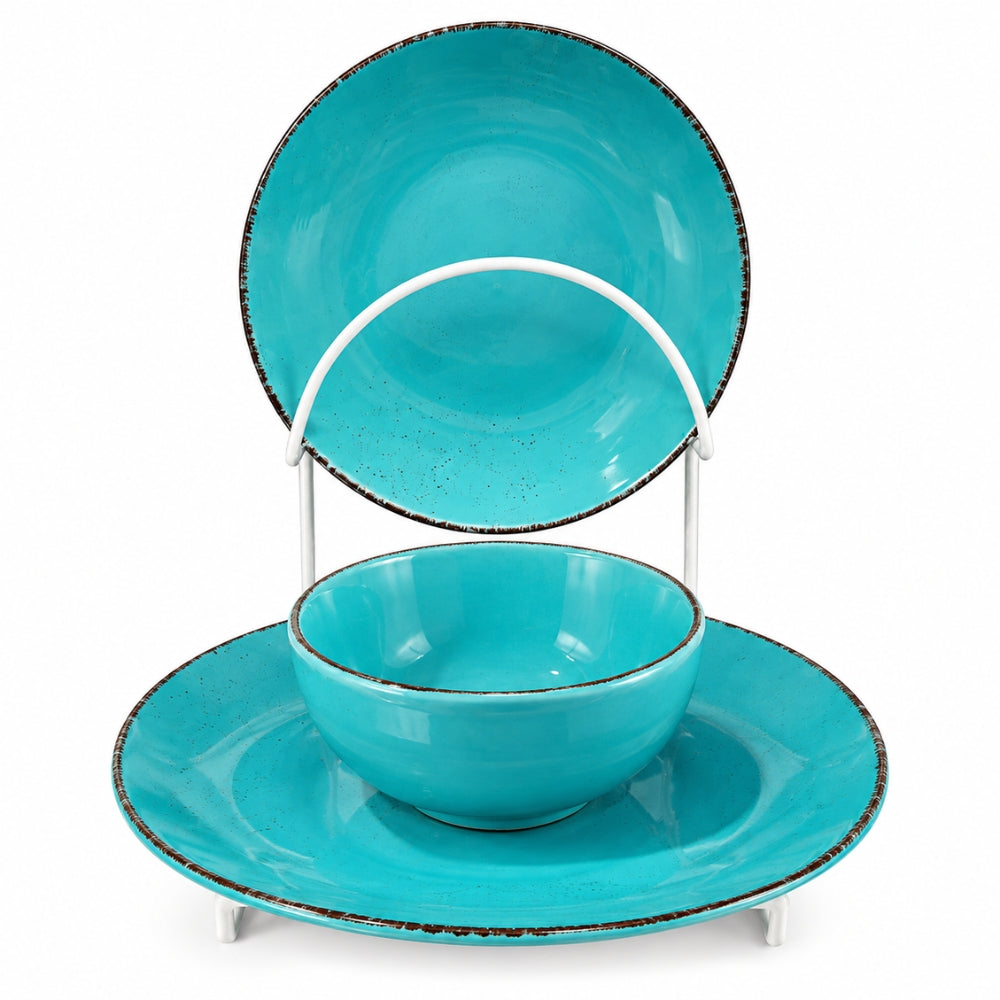 VAJILLA CERAMICA 12 PZS TAZA TORTERO Y PANDO RF AH011 PIKA