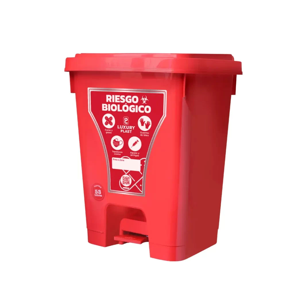 PAPELERA LUXURY PEDAL 53 LT ROJA