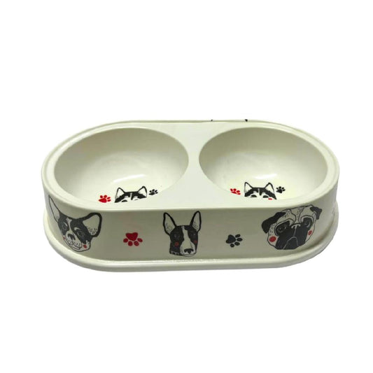 COMEDERO MEL/COROLA MASCOTA DOBLE G1003 DEC