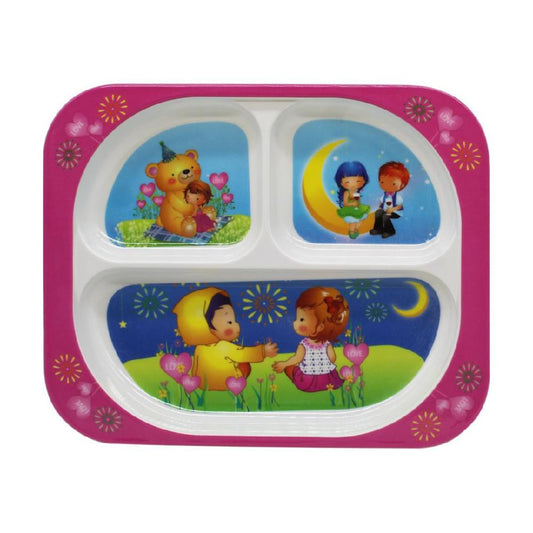 PLATO MEL/COROLA INFANTIL 3 DIVICIONES RECT P1028 DEC