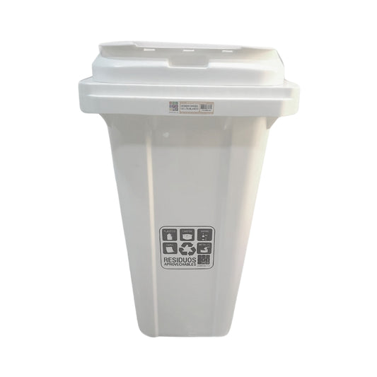 CONTENEDOR RIMO BASURA 120 LT RUEDAS BLANCO 14836