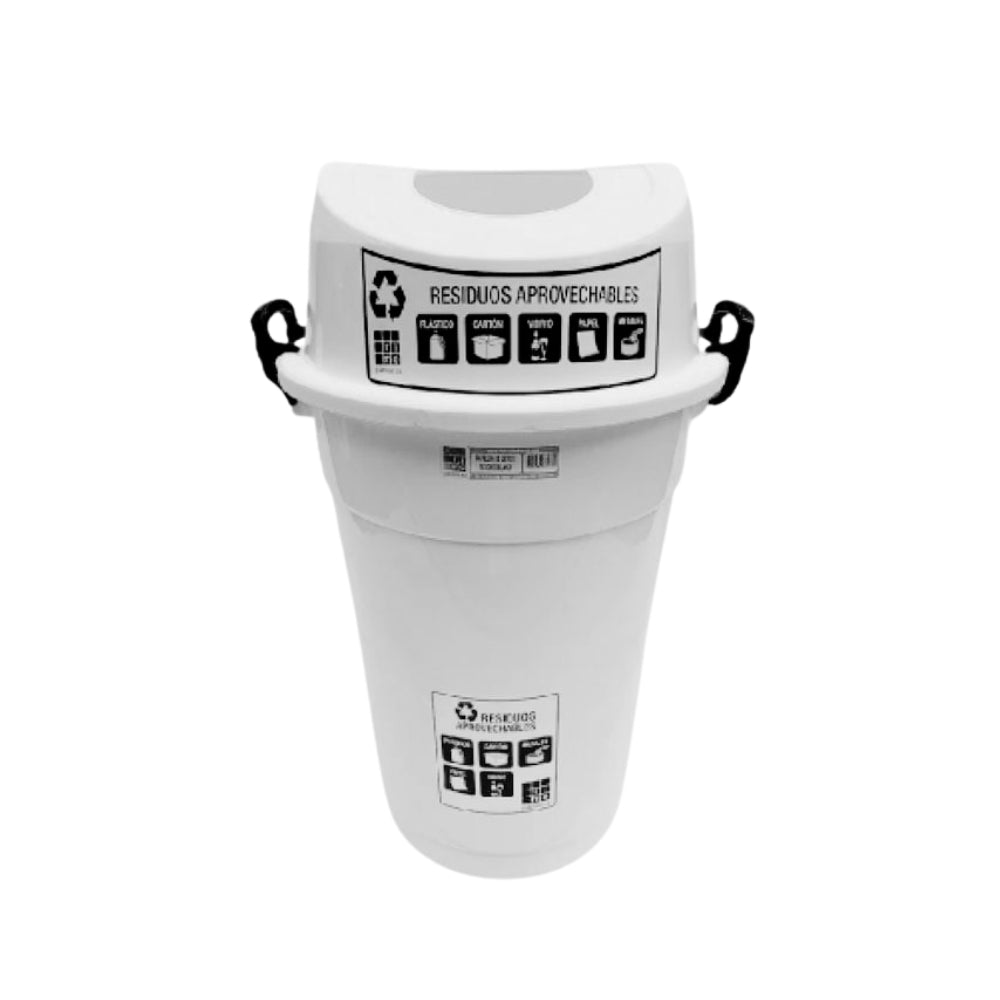 PAPELERA RIMO RESIDUOS 60 LT BLANCA REF 14823