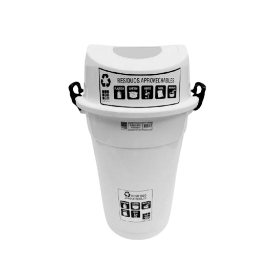 PAPELERA RIMO RESIDUOS 60 LT BLANCA REF 14823