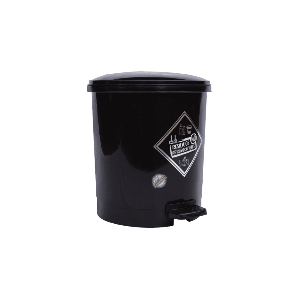 PAPELERA LUXURY PEDAL 7 LT NEGRA