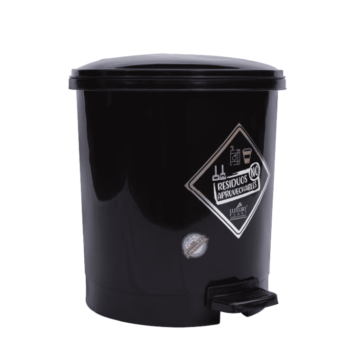 PAPELERA LUXURY PEDAL 13 LT NEGRA