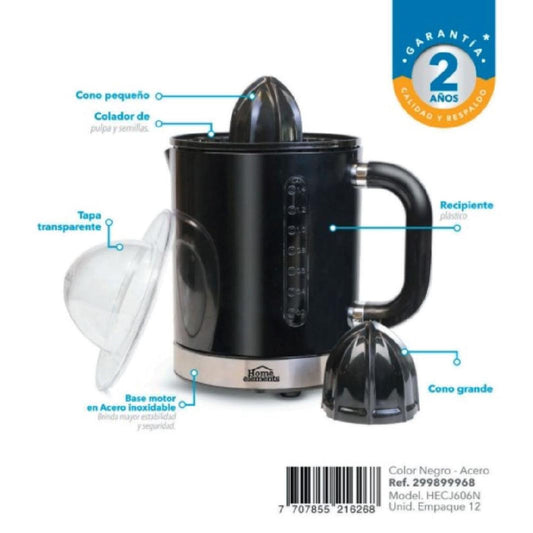 EXPRIMIDOR HOME ELEMENTS DE JUGO 1.4 LT REF HECJ606N