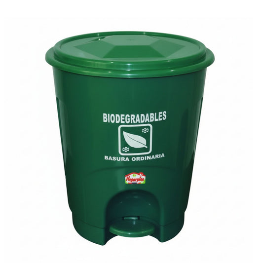 PAPELERA HOGARPLAS PEDAL 30 LT VERDE