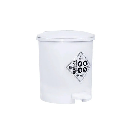 PAPELERA LUXURY PEDAL 7 LT BLANCA