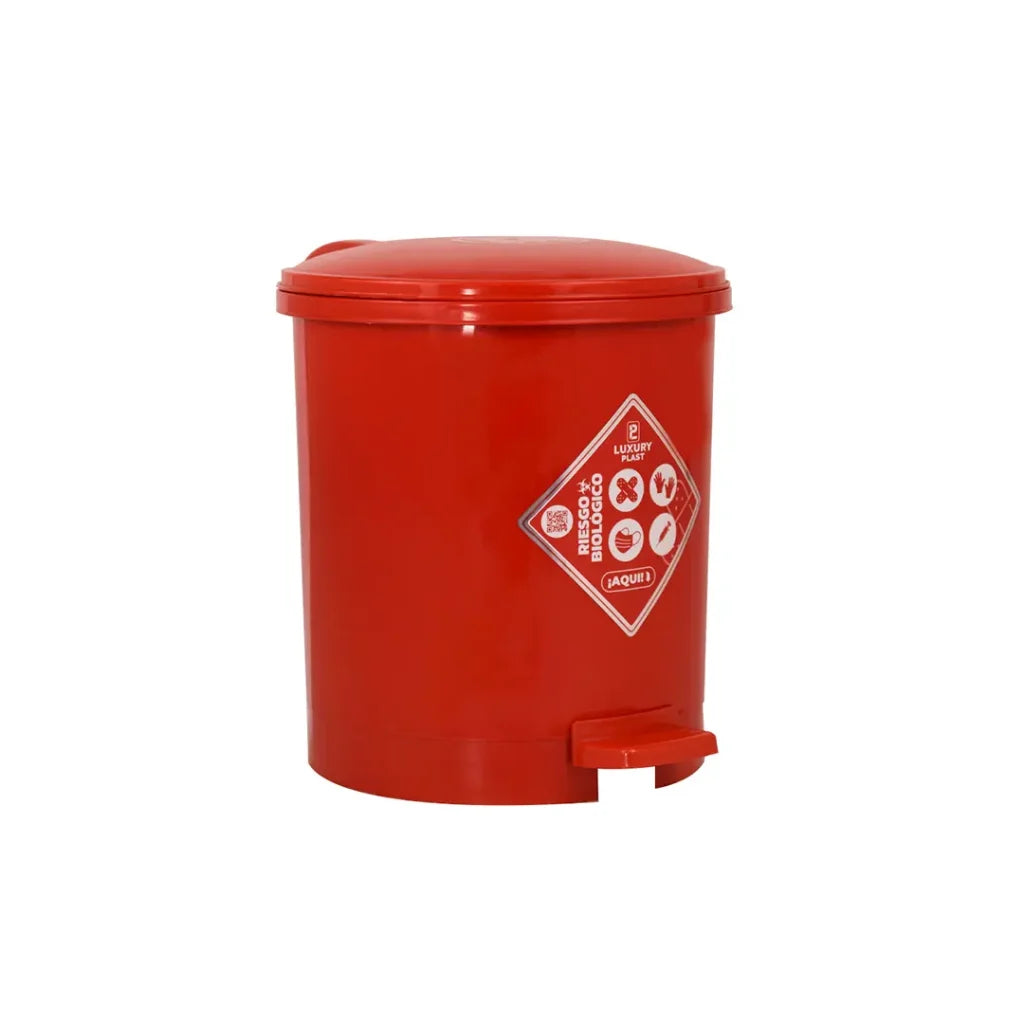 PAPELERA LUXURY PEDAL 7 LT ROJA