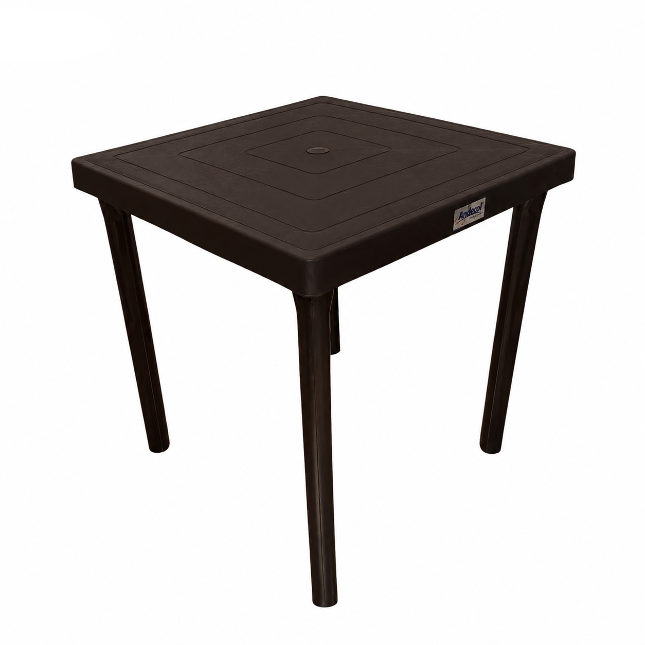MESA ANDECOL CUADRADA CLASICA  WENGUE   ( EMP 1 )