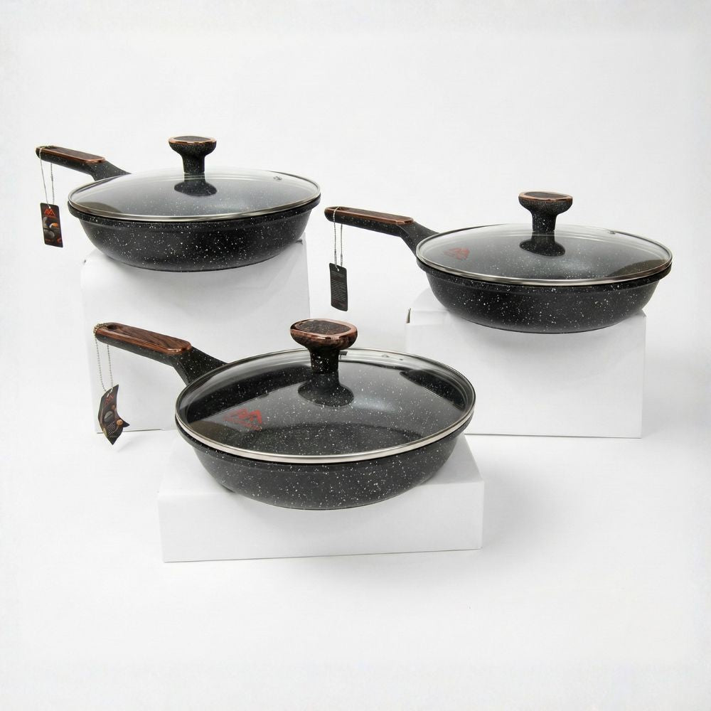 BATERIA SARTENES X3 TAPA VIDDRIO ROCA SWISS HOME