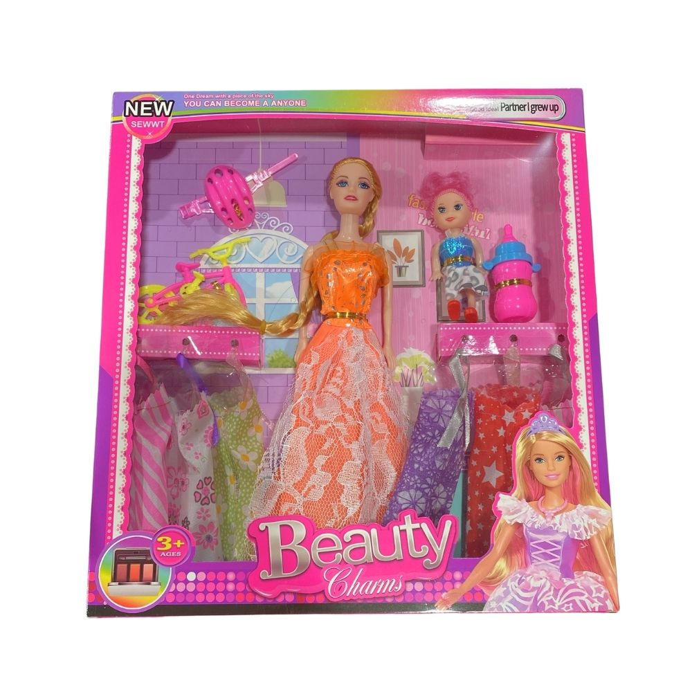 MUNECA CON CICLA Y VESTIDOS EN CAJA  DIOMARDI RF J2518