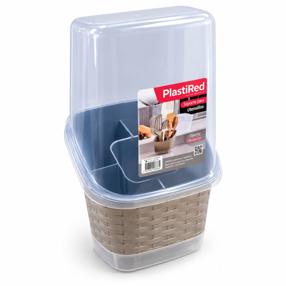 SOPORTE PLASTIRED PARA UTENCILIOS RATTAN 2445/25